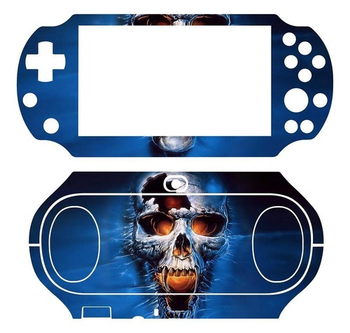 Vinyl Decal Skin Sticker for Sony Game PS Vita PSV 2000 Blue Skull 108