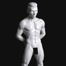Male Slave 32 - 28mm Scale Resin Miniature by Manufaktura Miniatures