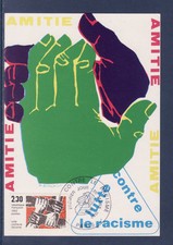 carte  1er jour   lutte contre le racisme   75 Paris  1982