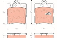 Trw GDB1421 Bremsbelagsatz, Scheibenbremse For MERCEDES-BENZ