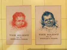 Wheeler & Wilson Victorian trade Cards 2 Sewing Machine