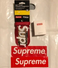 New Supreme x Seal Line Small Red Pouch And Shower Cap SS18 2018 Authentic