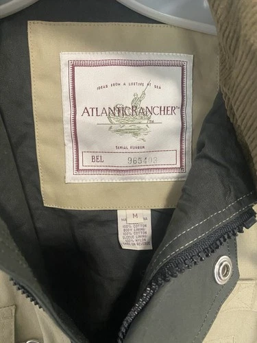 Atlantic Rancher Field Coat Jacket Mens Medium DryHandle Waxed Cotton Vest image 4