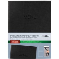 Sigel Speisekarten-Mappe Menu, Din A5, Schwarz 1 Bis 20 Stk Spare 45%