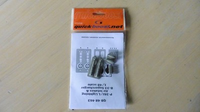 Quickboost 1/48 P-38J/L Lightning Intake & Supercharger Resin Detail set #48463
