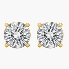 6.0 CT Round E VS1 Lab Created Diamond 14kt Y...