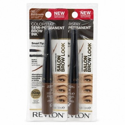 Revlon ColorStay 5-in-1 Semi-Permanent Brow Ink with Spoolie Brush Waterproof 2X