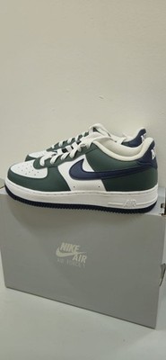 Nike Air Force 1 GS Low Top Sneaker Leder grün/weiß/dunkelblau EU 38