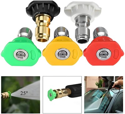 #ad 5pcs 1 4quot; Pressure Washer Spray Tips Nozzles High Power Quick Connect Kit Set $3.00