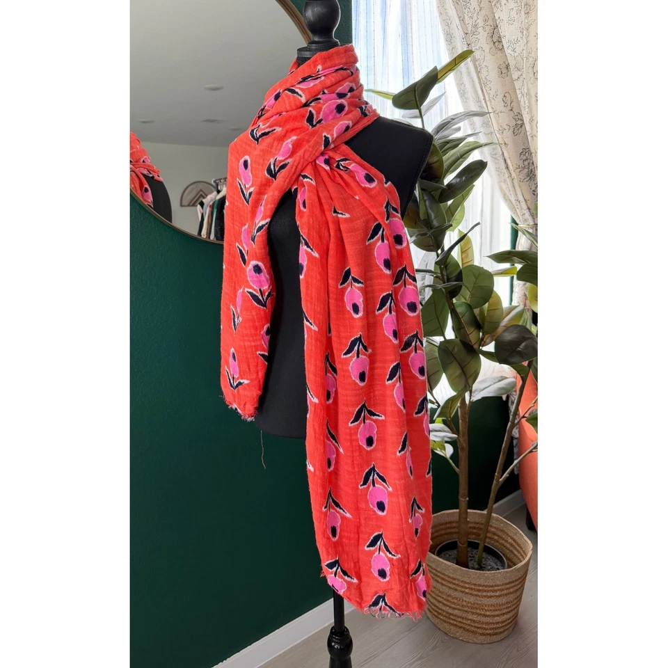 Mantón Floral Gap Envoltura Rojo Primavera Bloomcore Jardín Grunge Bohemio Fairycore Foto 4 de 4