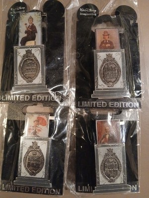 4 DISNEY WDI HAUNTED MANSION STRETCHING ROOM PORTRAITS PINS LE IMAGINEERING MOG