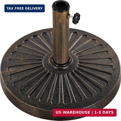 Yaheetech 18'' 30lbs Umbrella Base Outdoor Living Round Antiqued Umbrella Stand