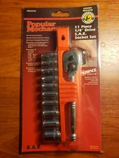 PM55942 Popular Mechanics 11 Piece 1/4 Inch Drive S.A.E. Socket Set - New