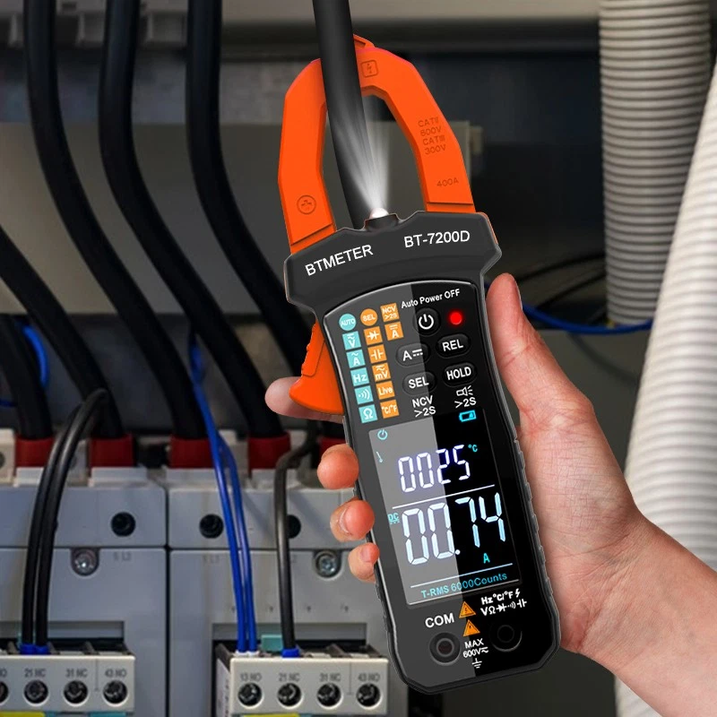 BT-7200D TRMS AC DC Zangen Multimeter Zangenamperemeter Stromzange 400A 600V NCV - Bild 4 von 4