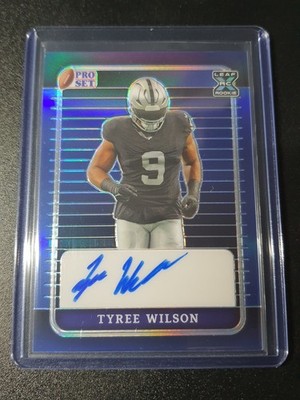 Tyree Wilson - Leaf Pro Set 2023 - Raiders - Blue - RC - Auto - /20 - Scratches!