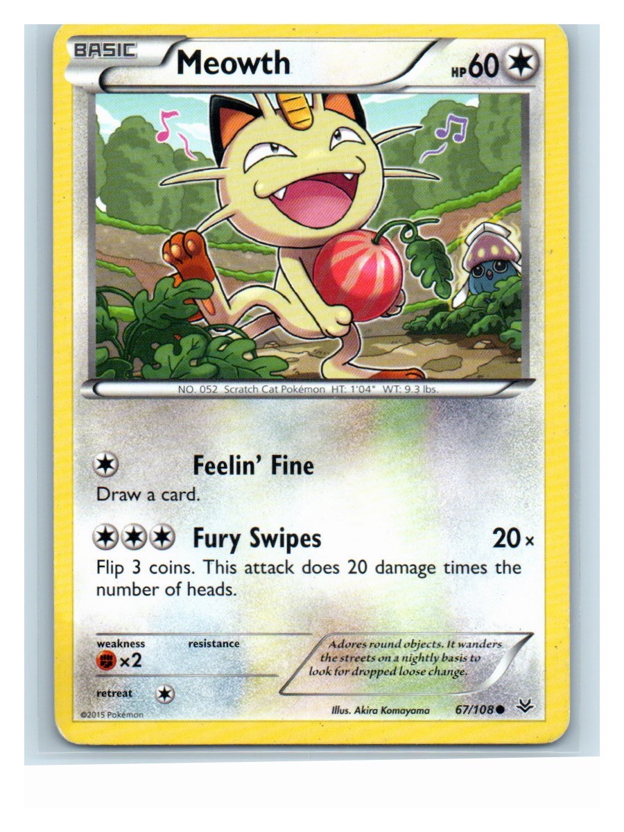 Meowth Common XY - Roaring Skies 67/108 LP