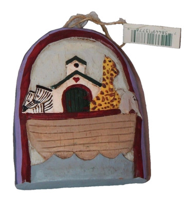 Midwest of Cannon Falls Eddie Walker  Noah's Ark Carving Christmas Tree Ornament