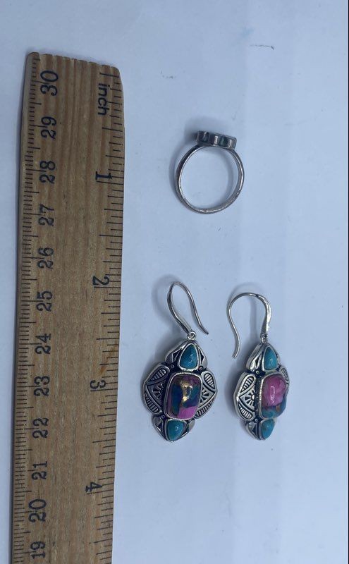 Sterling Silver Assorted Ring/Earring Jewelry Bun… - image 11