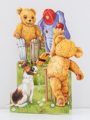 3D Vintage Grußkarte - Teddybär - mit Umschlag zum Stellen Ampersand Studio