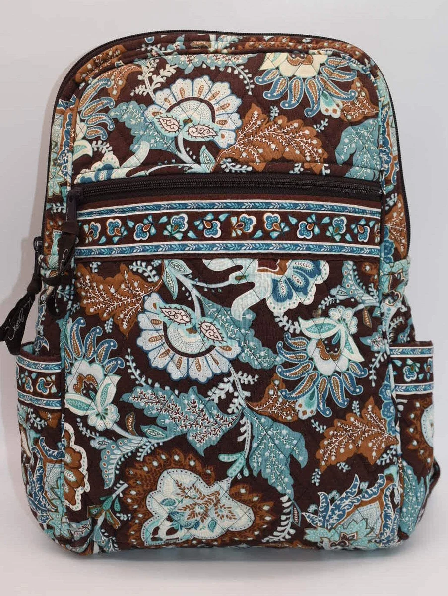Vera Bradley Quilted Floral Backpack - Navy & Tan Vera Bradley Backpack Navy Blue Floral Navy | Mercari main image 4