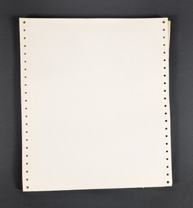 Continuous Dot Matrix Vintage Printer Paper Tractor Feed 65 Sheets 8.5 x 11