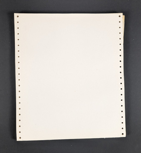 Continuous Dot Matrix Vintage Printer Paper Tractor Feed 65 Sheets 8.5 x 11