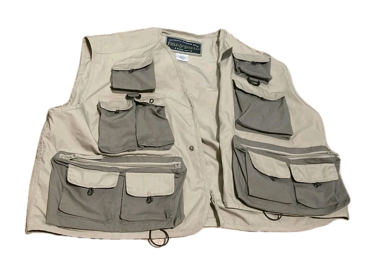 Field & Stream Tactical Fishing Vest Multi Pocket Utility Outdoors Gear Men’s XL