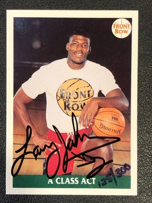 Larry Johnson Basketball Sports Trading Card Singles Autographed