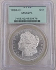 1884-O Morgan Silver Dollar PCGS MS 62 PL US Mint $1 Coin Proof Like OGH
