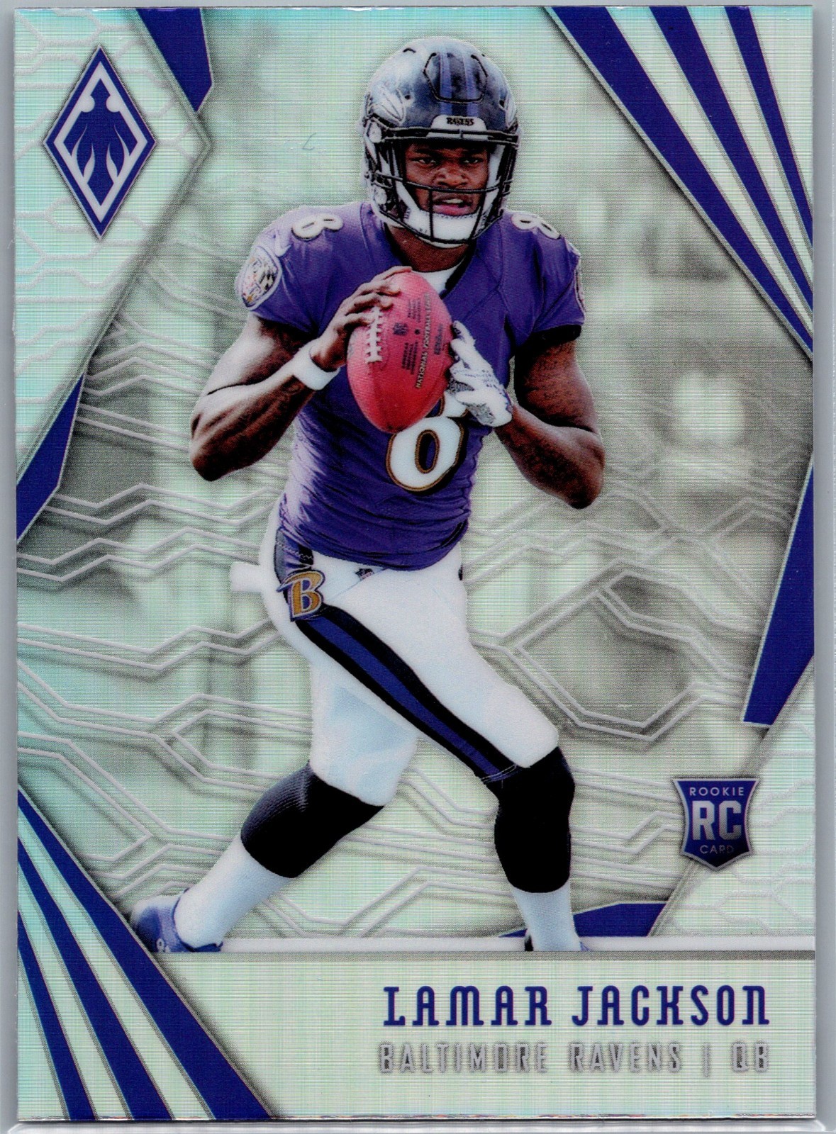 2018 Panini Phoenix #112 Lamar Jackson Rookie Baltimore Ravens