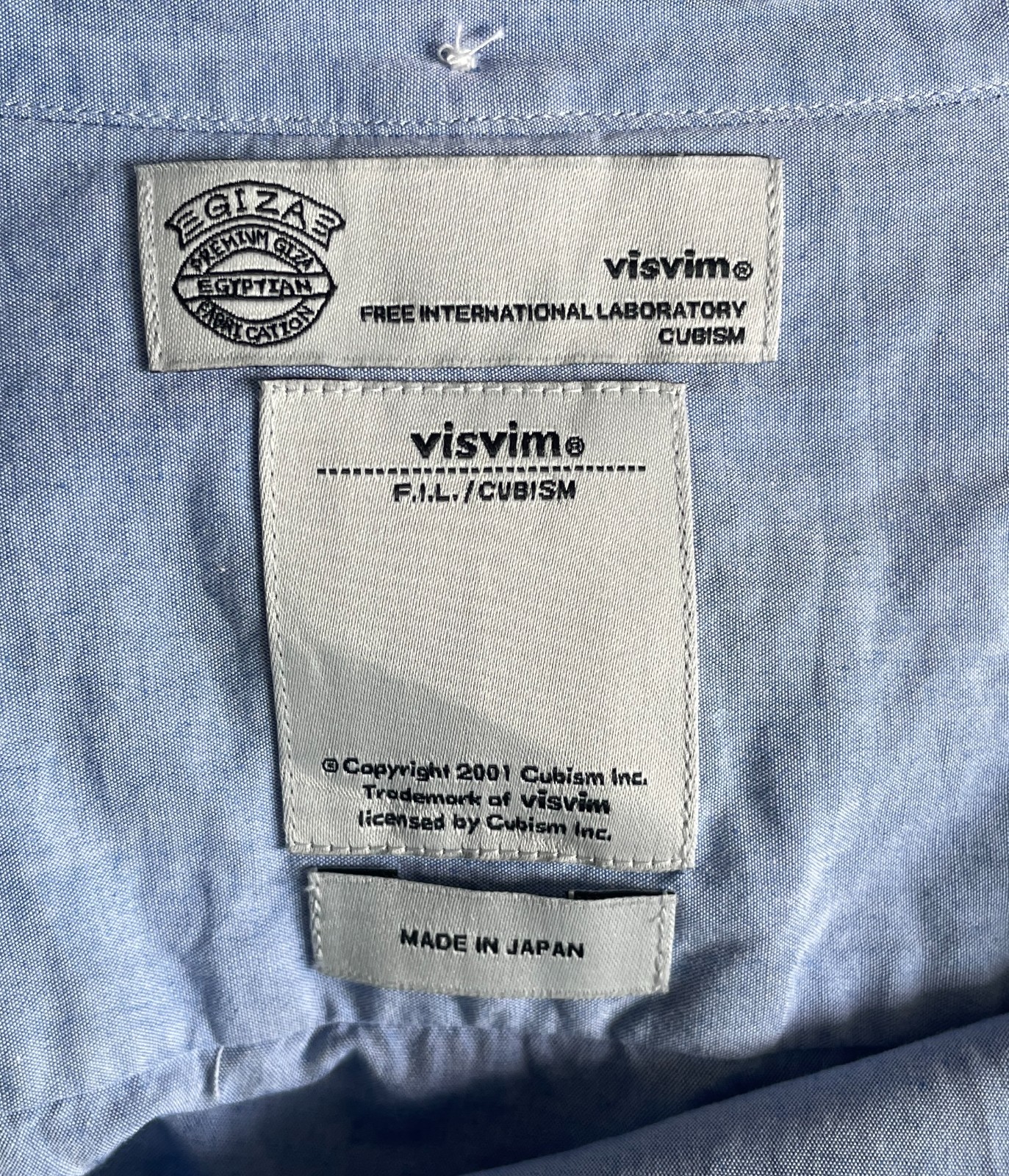 Visvim Star Patch Button Down Shirt Light Blue Ma… - image 7