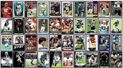 Mixed Lot of 98 Football Sports Cards 1983-2020 Chicago Bears New Orleans Saints
