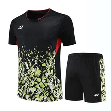 YONEX Men's Table Tennis Badminton T-shirt and Shorts Suit Sports Set 25-09084