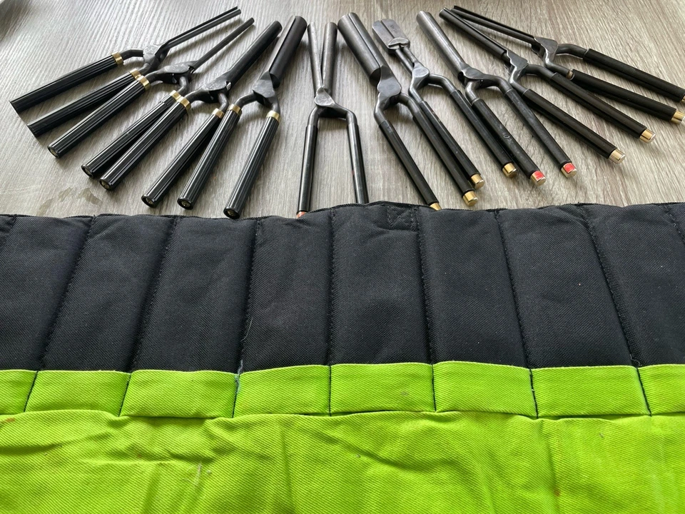 🔥 Vintage • Kentucky Maid Flacheisen Set • Super Selten! Lockenwickler • 10 Stück