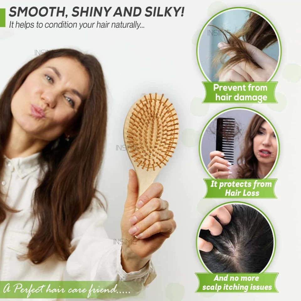 Kit de aseo ecológico | Juego de cepillo de pelo, fregador de pies y cepillo de dientes de bambú. Foto 4 de 4