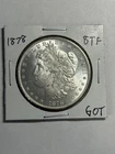 1878 8TF Morgan Silver Dollar Coin Lustrous Gem BU UNC Blast White