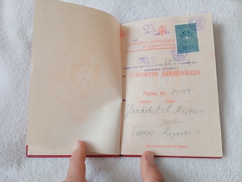 WWII 1943 KÖNIGREICH JUGOSLAWIEN BANKBUCH Bankpassbuch Sparpfandbuch STEMPEL - Bild 2 von 14