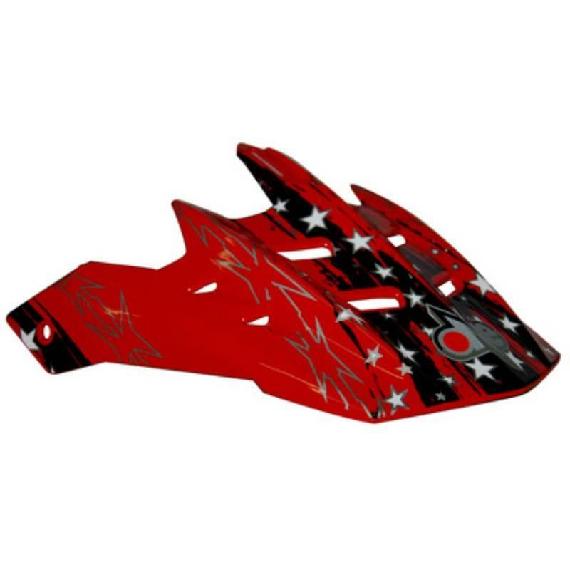 FRONTALINO ROSSO PER CASCO CROSS ONE MODELLO FALCON SPARE PART HELMET