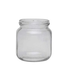 Glass Jam Jar - 10.2 x 9.2cm - 500ml - Flower Vase Table Wedding Home Display