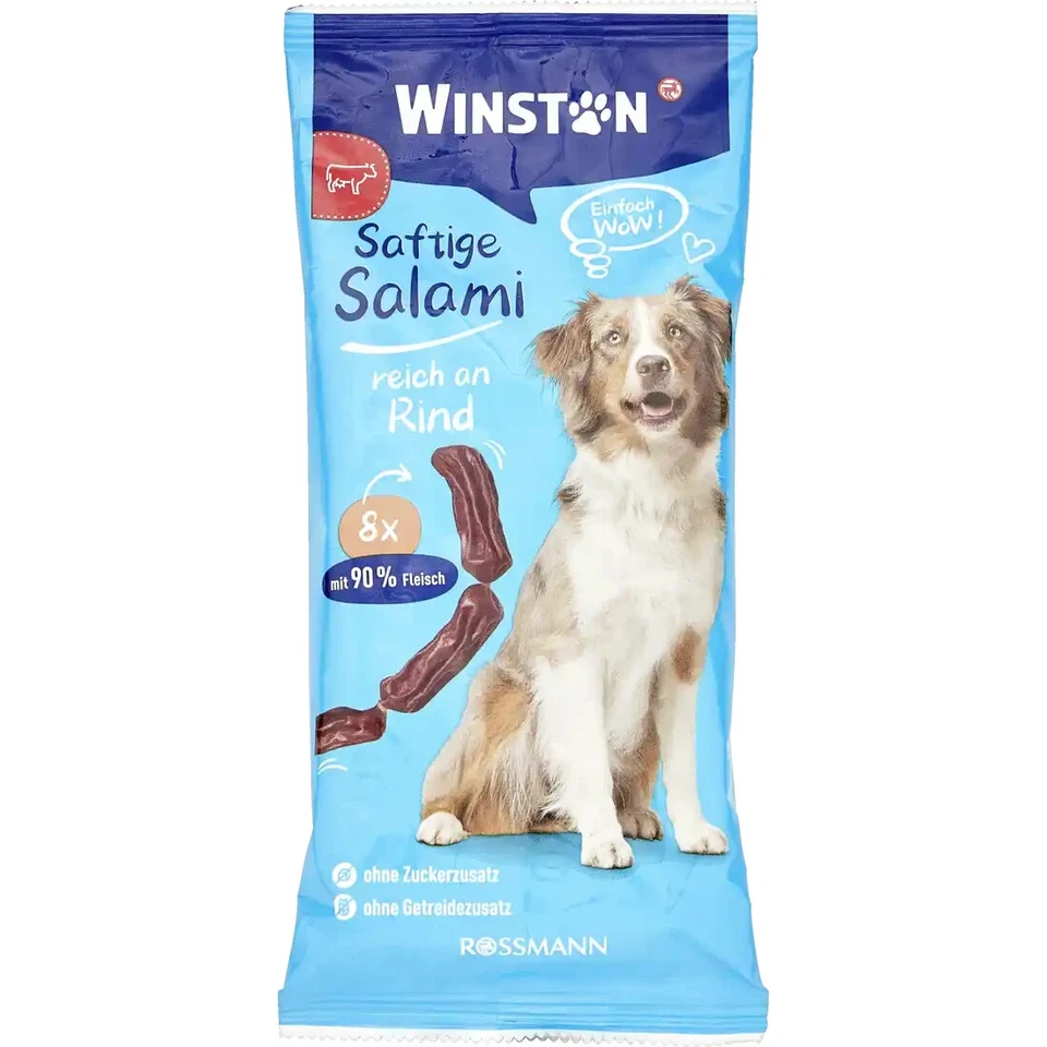 6 x 60 g | Winston 8 x Saftige Salami reich an Rind ohne Getreidezusatz - Bild 2 von 3