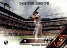 2016 Topps Update #US25 Hyun-Soo Kim Baltimore Orioles Rookie Debut Card