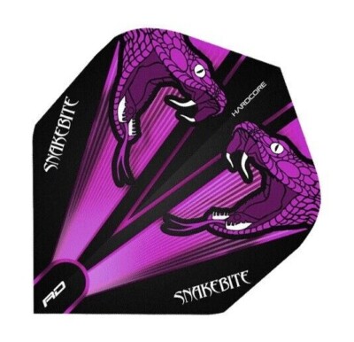Dart 3, 6 o. 9 Stück Red Dragon Peter Wright Flights - Red Snakebite - Clear