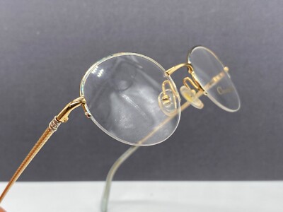 Dior Brille Damen Rund Gold oval panto  Halbrand CD 3544