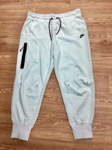 Nike Womens Jogger Pants Drawstring Waist Yoga Running Light Mint Green Sz XL