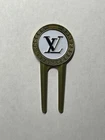 Rare LOUIS VUITTON Golf Divot Tool & 1" Coin Style Golf Marker - A Beauty!