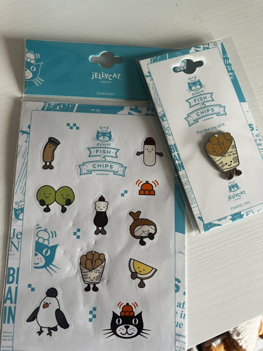 Jellycat London Fish And Chip London Exclusive, Cosy Chips Enamel