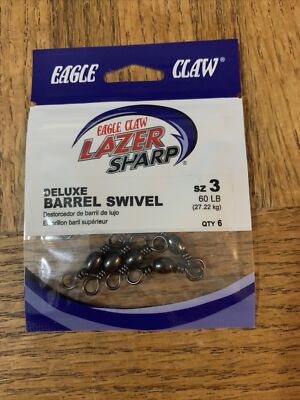 Eagle Claw Barrel Swivel 60 Lb Size 3