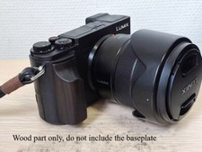 Wood Wooden Hand Grip Camera Holder For Panasonic Lumix DC-GX9 GX9 Ebony