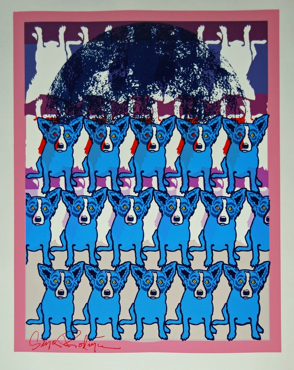 George Rodrigue Blue Dog Codex Blue Dog Screen Proof Silkscreen