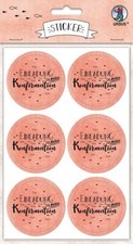 BASTELMATERIAL DEKO-STICKER EINLADUNG KONFIRMATION KORALLE BASTELN